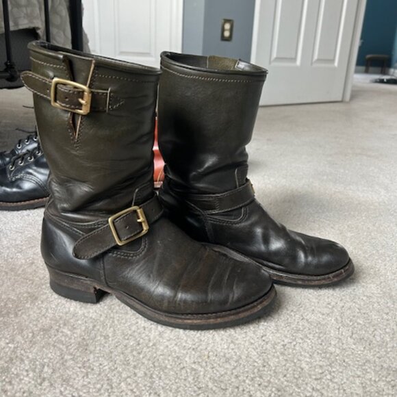 Y\'2 Leather Olive Eco Horsehide Engineer Boots main image 11